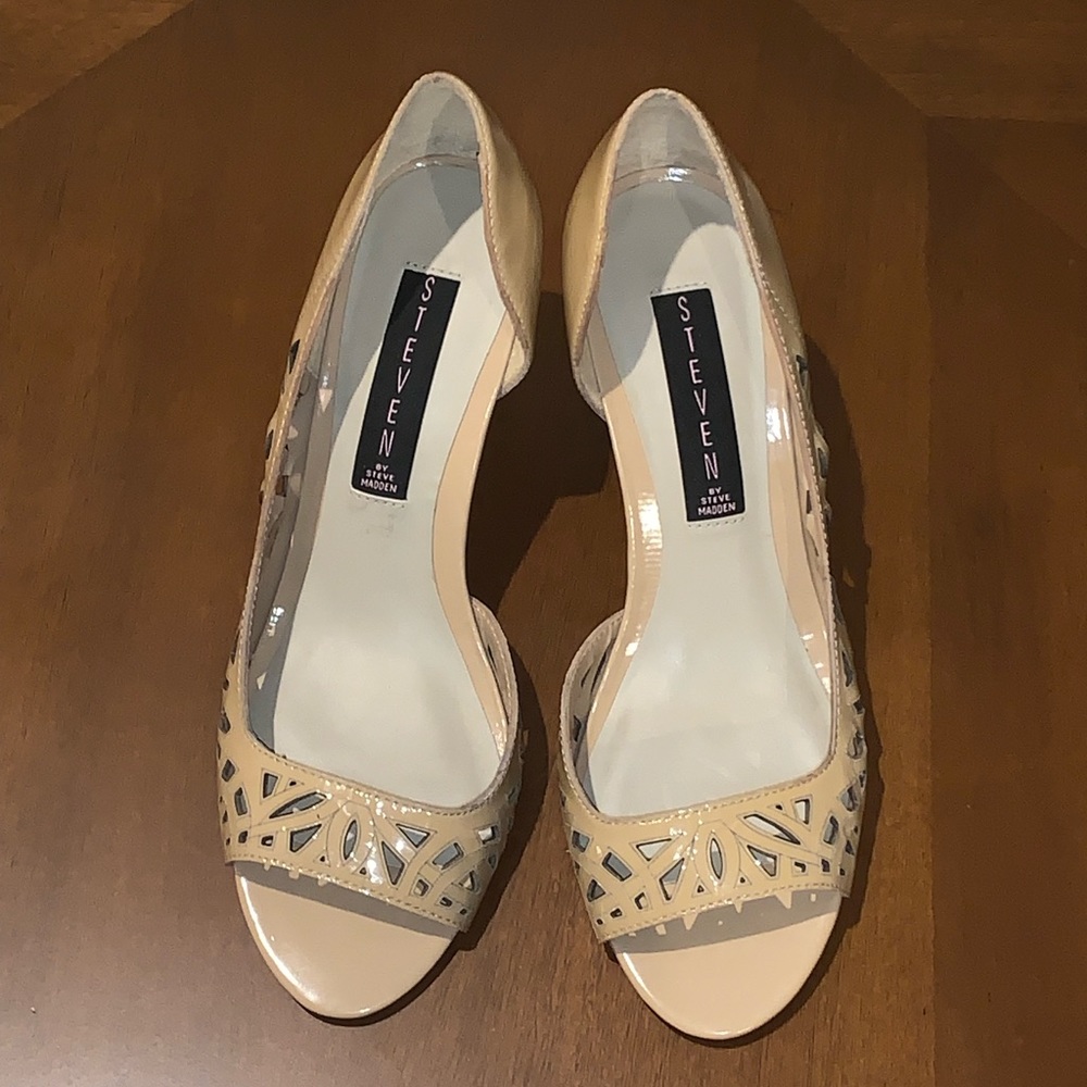 Steven by Steve Madden Nude Patent Wedge